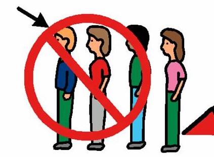 in line